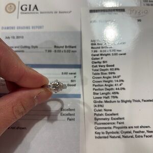 Platinum Diamond Ring 2 ct